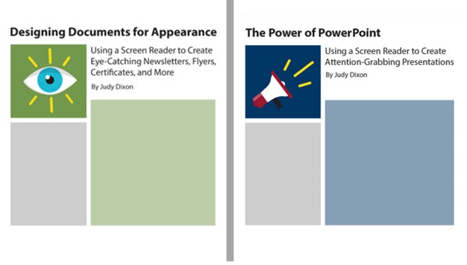 book covers of 'Designing Documents for Appearance' and 'The Power of PowerPoint'